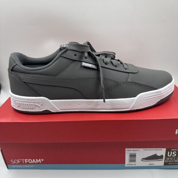 PUMA Men's Size 11 Skate Sneakers Lace-up Court Shoes, Gray - Picture 9 of 16